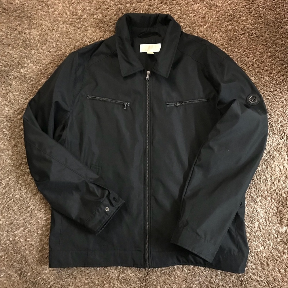 Michael Kors black zip-up jacket